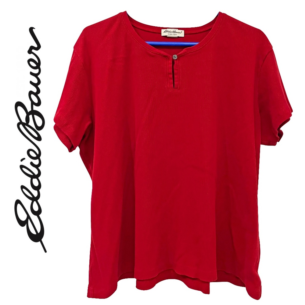 Eddie Bauer Ribbed Knit Tee, Women's XXL